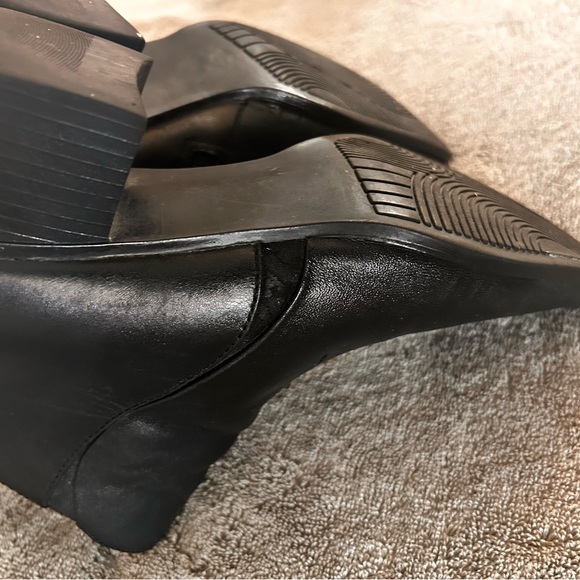 Black leather ankle boots - Picture 4 of 4